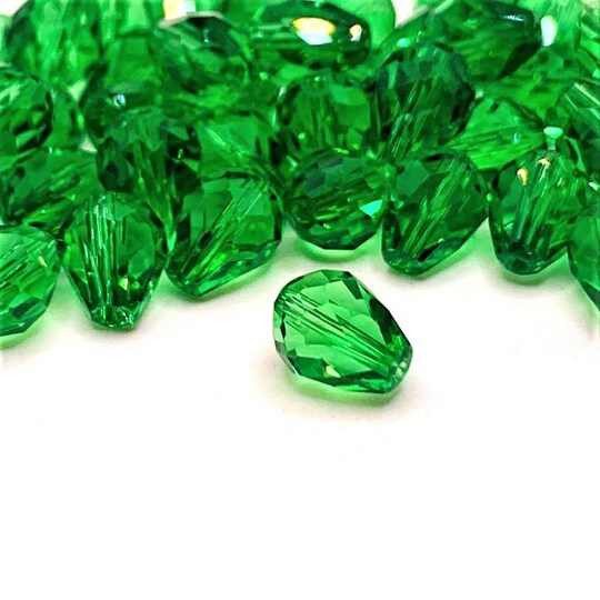 Emerald May Birthstone 4, 20 Or 50 Pieces: 6x8mm Teardrop Emerald